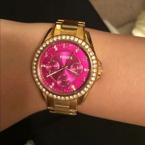 Pink Fossil Watch